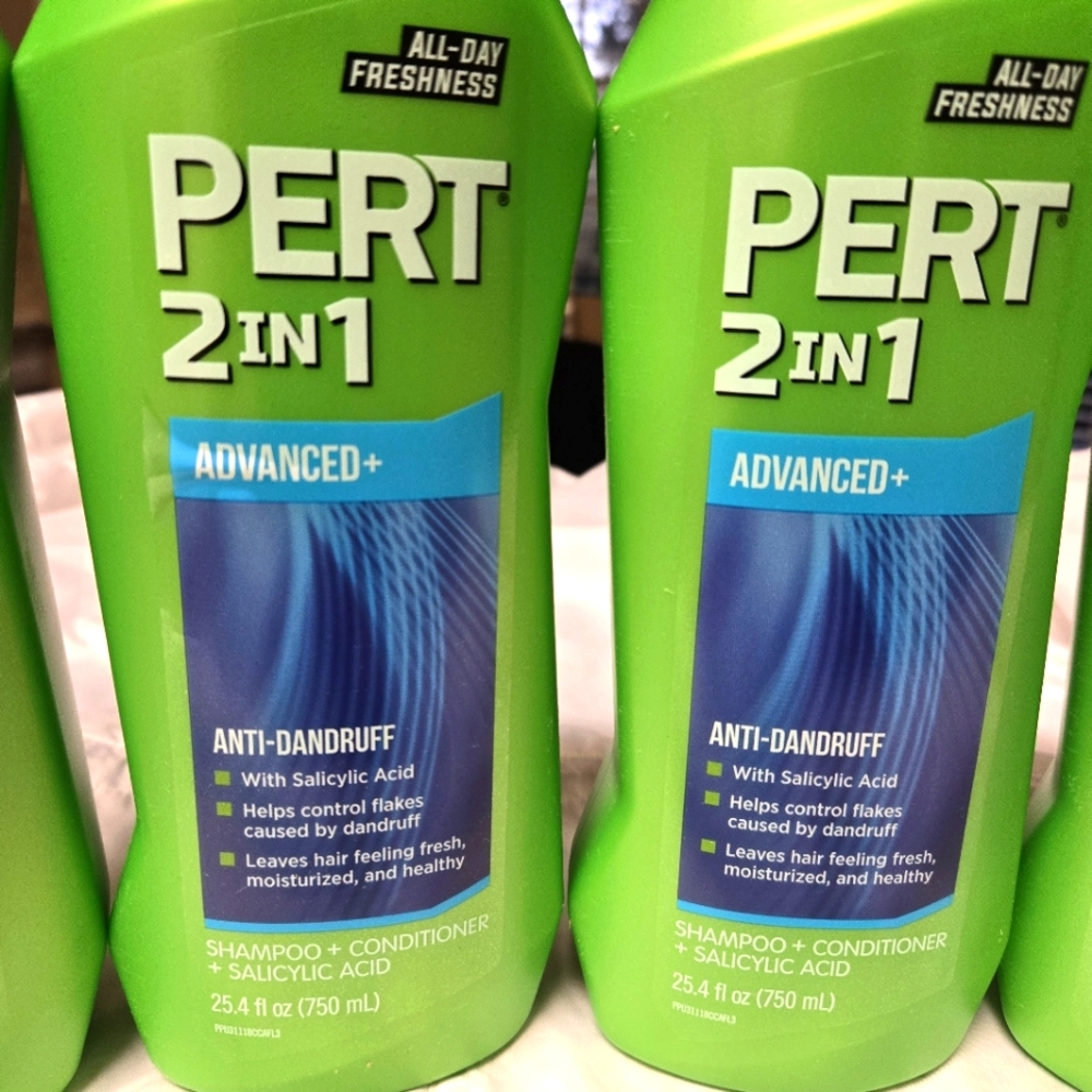 PERT 2in1 Anti-dandruff Shampoo + Conditioner + Salicylic acid Lot of 2, 25.4 oz